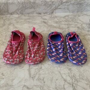 Water Shoes Toddler Girls Size 9/10 Swim Slip-on Breathable (2 Pairs)
